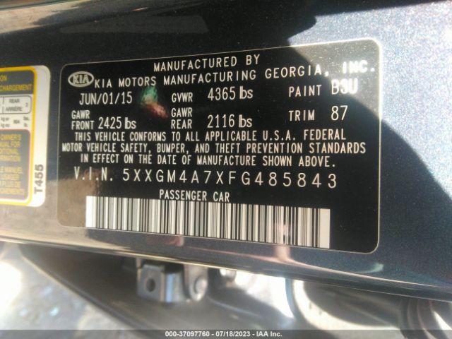 5XXGM4A7XFG485843 KIA Optima Lx