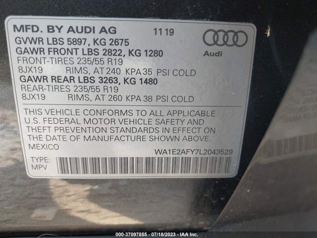 Audi Q5 Premium Plus 2020 WA1E2AFY7L2043529 Image 9