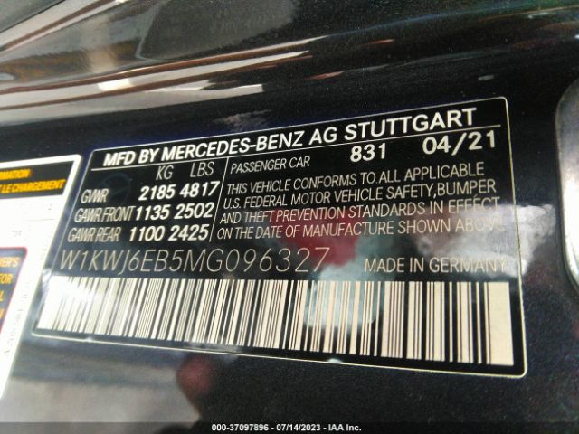 W1KWJ6EB5MG096327 Mercedes-Benz C-class Amg C 43