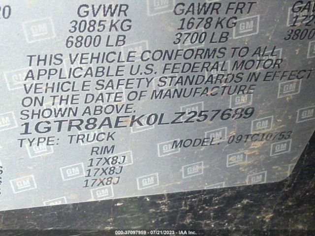 1GTR8AEK0LZ257689 GMC SIERRA 1500