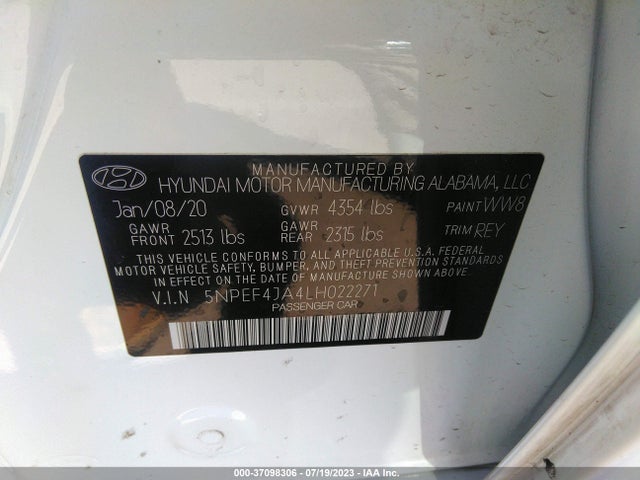 Hyundai SONATA SEL 2020 5NPEF4JA4LH022271 Image 15