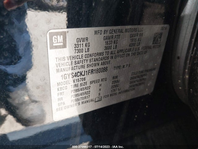 1GYS4CKJ1FR180088 Cadillac Escalade Premium