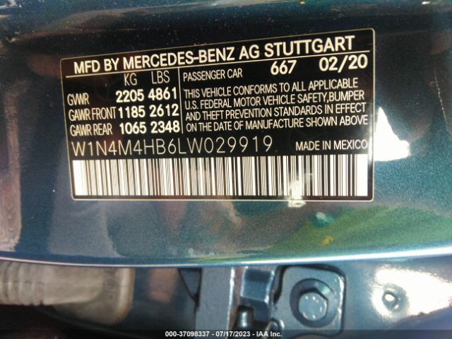 W1N4M4HB6LW029919 Mercedes-Benz GLB