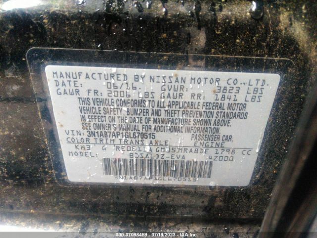 3N1AB7AP1GL670515 Nissan SENTRA SV