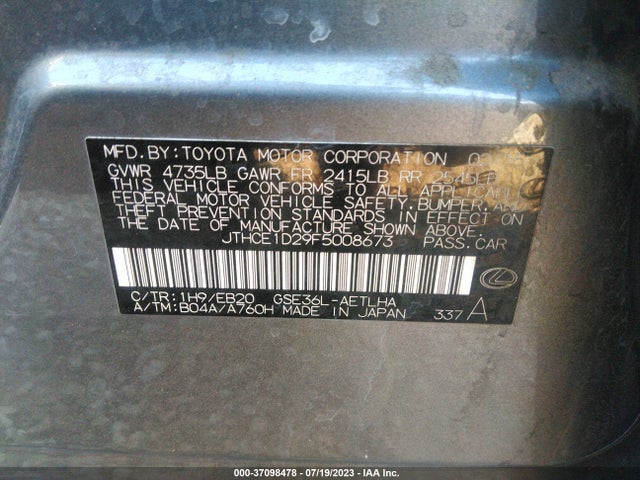 JTHCE1D29F5008673 Lexus IS 350