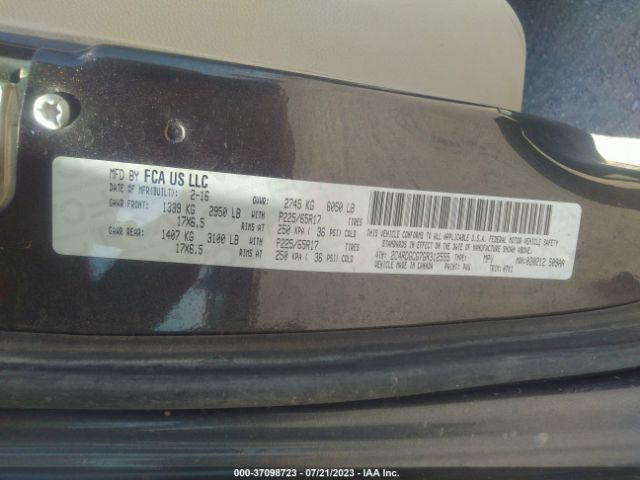 2C4RDGCG7GR312555 Dodge Grand Caravan Sxt