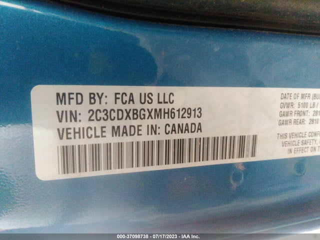 Dodge Charger Sxt 2021 2C3CDXBGXMH612913 Image 9