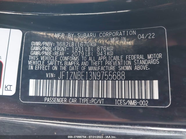 Toyota Gr86 Premium 2022 JF1ZNBE13N9755688 Image 16