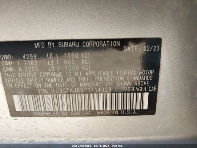 4S3GTAJ65P1714029 Subaru Impreza Sport