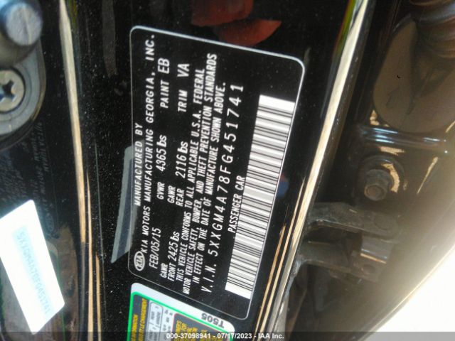 5XXGM4A78FG451741 KIA Optima Lx