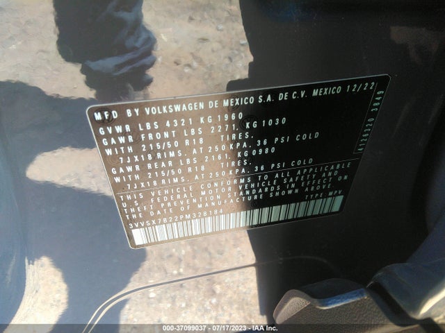 3VVSX7B22PM328184 Volkswagen TAOS SE