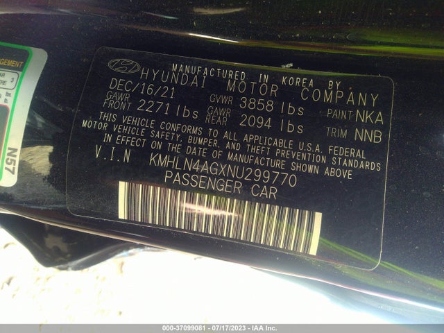 Hyundai ELANTRA SEL 2022 KMHLN4AGXNU299770 Image 14