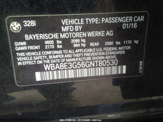 WBA8E3G56GNT80530 BMW 3 Series 328i Xdrive