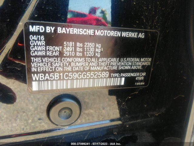 WBA5B1C59GG552589 BMW 5 Series 535i