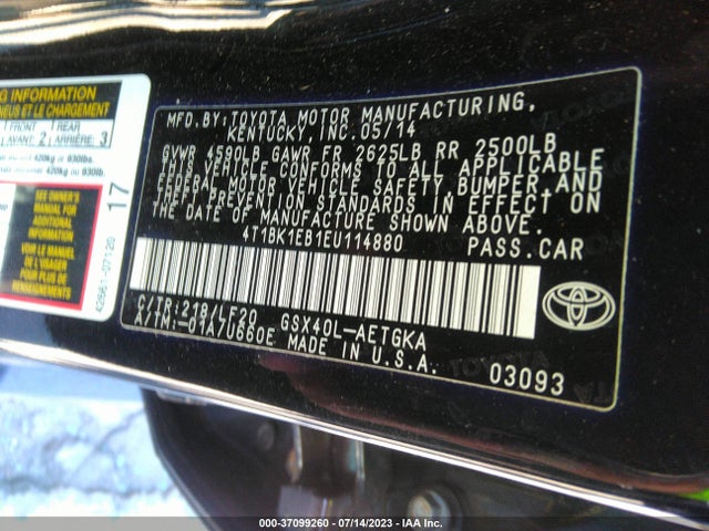Toyota AVALON LIMITED 2014 4T1BK1EB1EU114880 Image 15