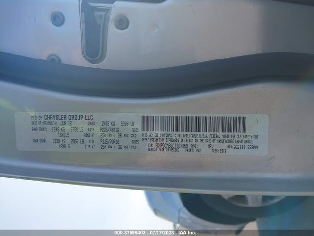 2012 DODGE JOURNEY AMERICAN VALUE PKG VIN: 3C4PDCAB0CT367959