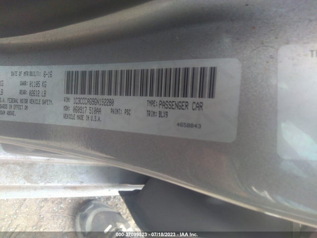 Chrysler 200 Limited Platinum 2016 1C3CCCAG9GN192280 Image 9