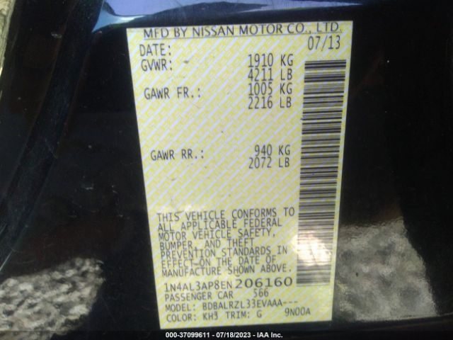 1N4AL3AP8EN206160 Nissan Altima 2.5 S