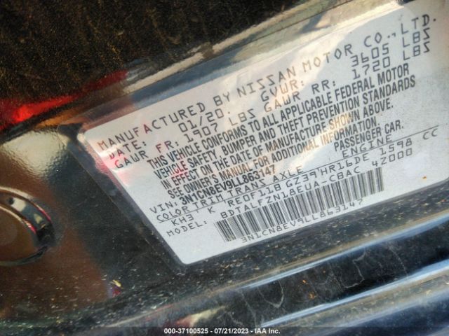 Nissan VERSA SV 2020 3N1CN8EV9LL863147 Image 9