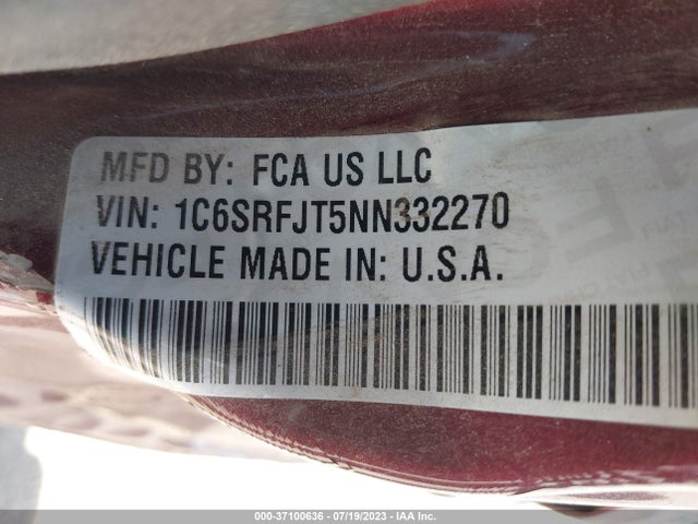 1C6SRFJT5NN332270 RAM 1500 Laramie