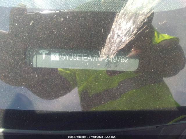 5YJ3E1EA7NF249782 Tesla MODEL 3