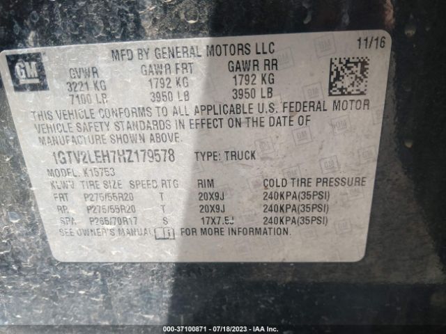 1GTV2LEH7HZ179578 GMC SIERRA 1500