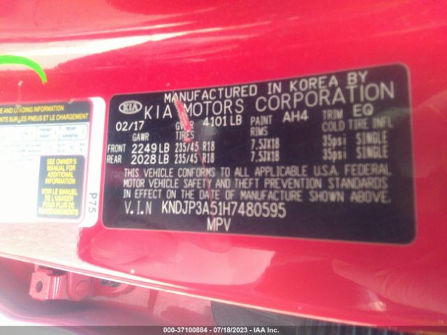 KNDJP3A51H7480595 KIA SOUL +