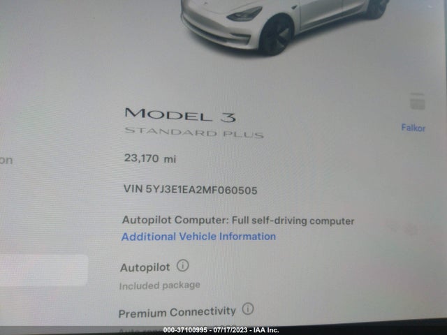 2021 Tesla 3, VIN: 5YJ3E1EA2MF060505