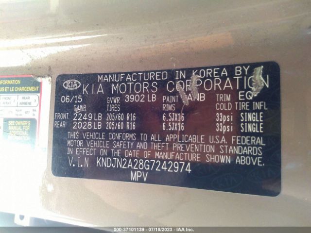 KNDJN2A28G7242974 KIA Soul Base