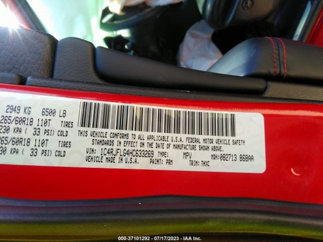 1C4RJFLG4HC633269 Jeep Grand Cherokee Trailhawk