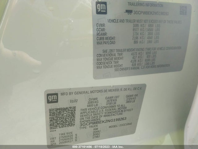 2022 Chevrolet Silverado 1500, VIN: 3GCPWBEK2NG198263