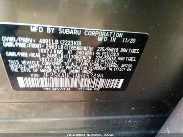 JF2SKAUC1MH453498 Subaru Forester Limited
