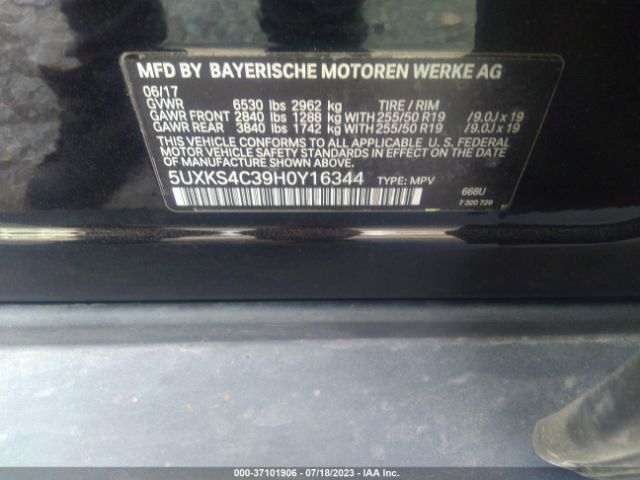5UXKS4C39H0Y16344 BMW X5 Xdrive35d