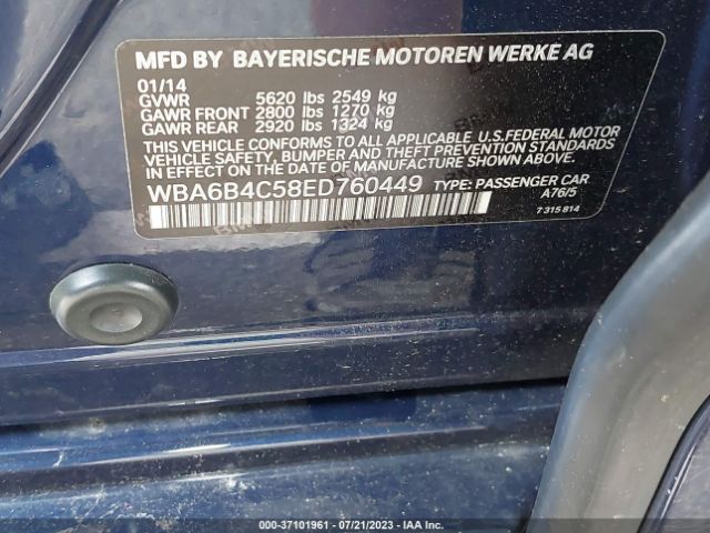 WBA6B4C58ED760449 BMW 650i Gran Coupe Xdrive
