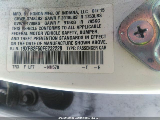 19XFB2F50FE232228 Honda Civic Sedan Lx