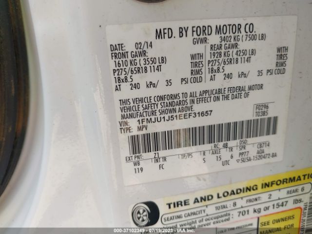 1FMJU1J51EEF31657 Ford Expedition Xlt