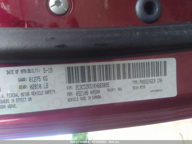 2C3CDZKG1KH665895 Dodge Challenger Gt