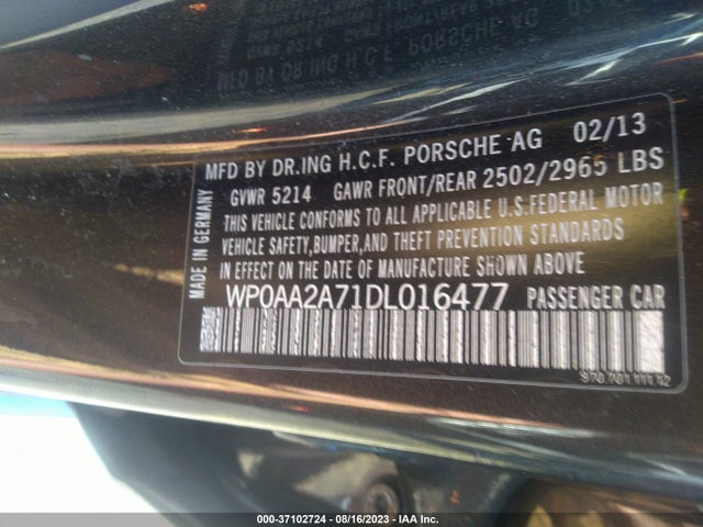 2013 PORSCHE PANAMERA WP0AA2A71DL016477 Photo 8
