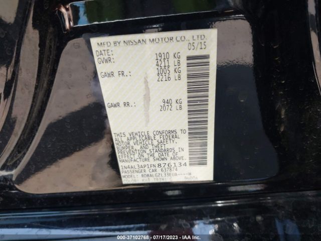1N4AL3AP1FN876134 Nissan Altima 2.5 S