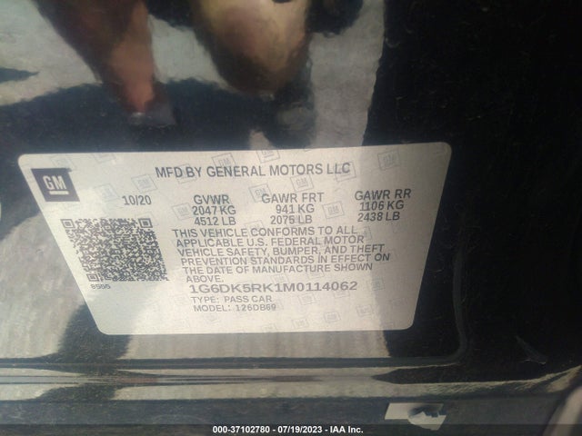 1G6DK5RK1M0114062 Cadillac Ct4 Luxury