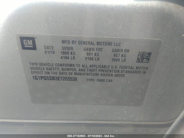 Chevrolet CRUZE LTZ 2014 1G1PG5SB3E7283538 Image 9