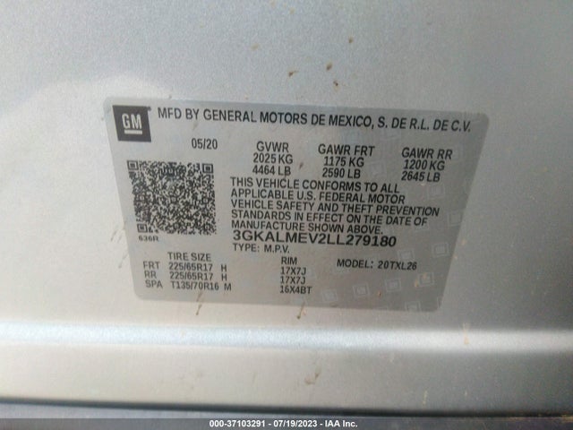 GMC Terrain Sle 2020 3GKALMEV2LL279180 Image 9