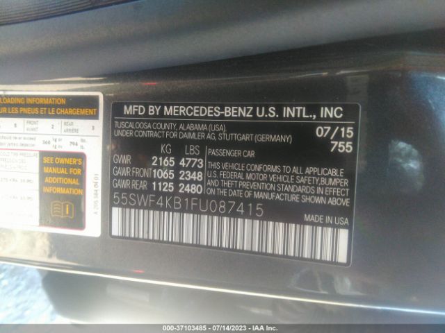 55SWF4KB1FU087415 Mercedes-Benz C-class C 300