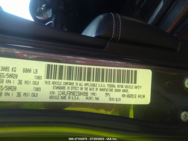 1C4RJFBM8EC584998 Jeep Grand Cherokee Limited