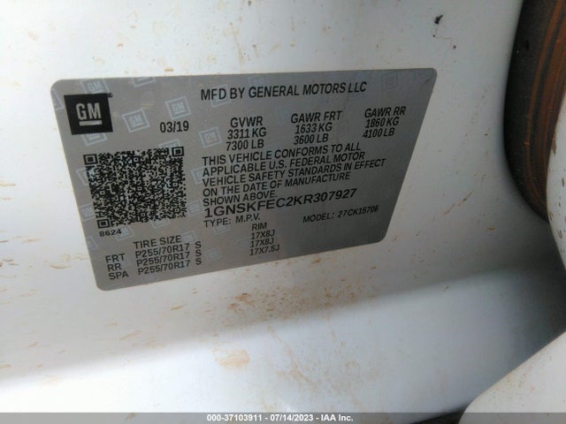 Chevrolet Tahoe Commercial 2019 1GNSKFEC2KR307927 Image 9