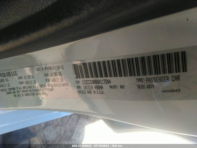 1C3CCCAB8GN117204 Chrysler 200 Limited