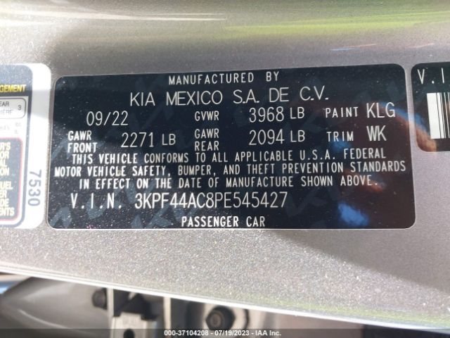 3KPF44AC8PE545427 KIA FORTE GT