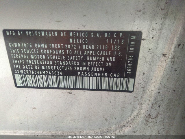 3VW2K7AJ4EM243024 Volkswagen Jetta Sedan S