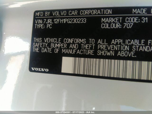 7JRL12FH1PG230233 Volvo S60 Plus Black Edition