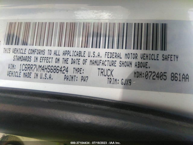 1C6RR7VM4HS686424 RAM 1500 Laramie